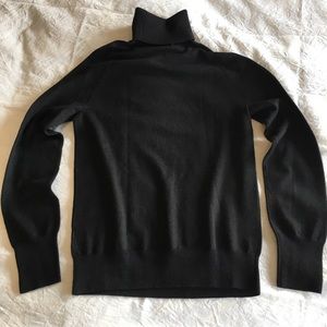 J. Crew Black Merino Will Turtleneck Sweater, sz S